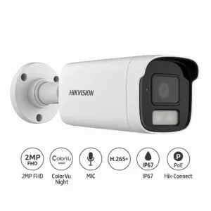 Hikvision 2MP Smart Hybrid Light Audio Bullet IP Camera (DS-2CD1T23G2-LIU)
